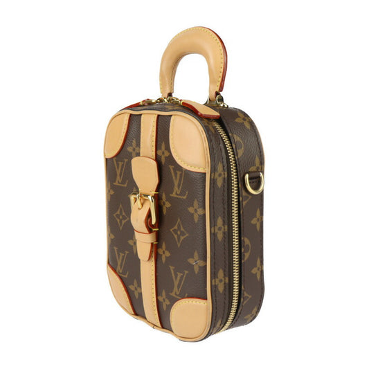 美品 LOUIS VUITTON ルイ ヴィトン ヴァリゼット・ヴェルティカル ハンドバッグ M68623 モノグラムキャンバス レザー ブラウン ゴールド金具 2WAY ショルダーバッグ ポシェット ビトン