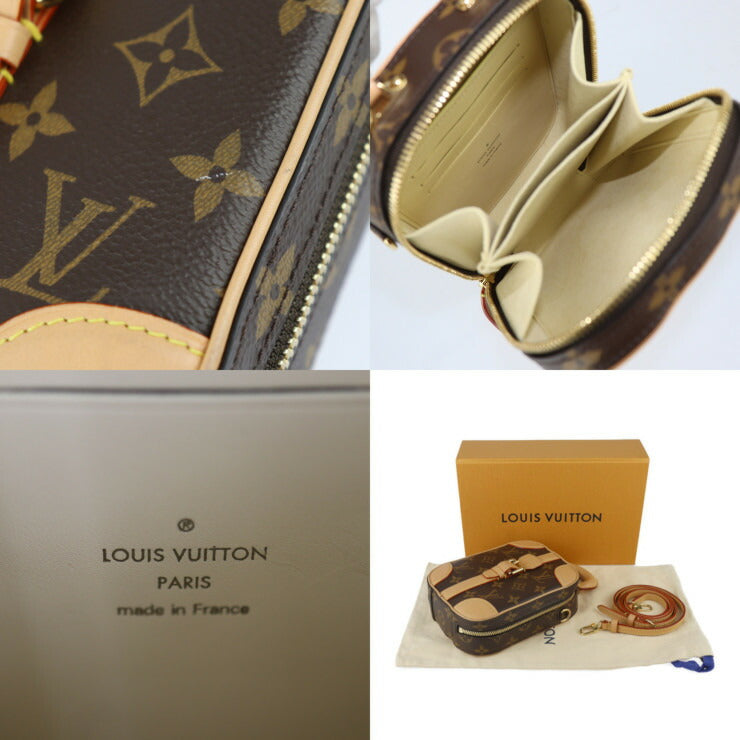 美品 LOUIS VUITTON ルイ ヴィトン ヴァリゼット・ヴェルティカル ハンドバッグ M68623 モノグラムキャンバス レザー ブラウン ゴールド金具 2WAY ショルダーバッグ ポシェット ビトン