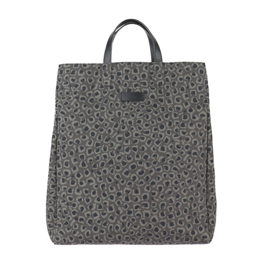 美品 GUCCI グッチ ショッピングバッグ トートバッグ 341739 キャンバス レザー グレー系 ブラック レオパード柄 ヒョウ柄