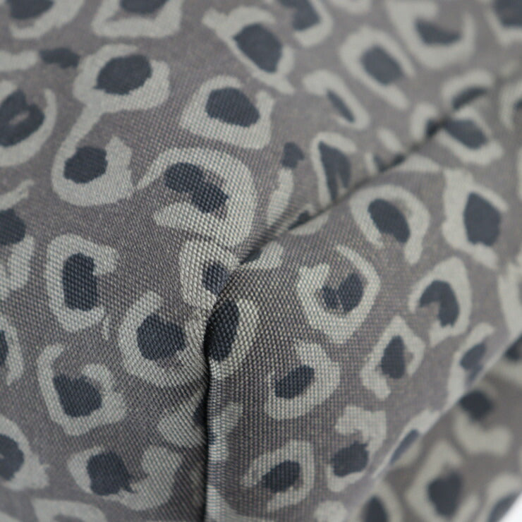 美品 GUCCI グッチ ショッピングバッグ トートバッグ 341739 キャンバス レザー グレー系 ブラック レオパード柄 ヒョウ柄