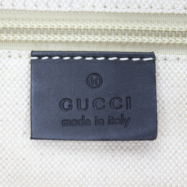 美品 GUCCI グッチ ショッピングバッグ トートバッグ 341739 キャンバス レザー グレー系 ブラック レオパード柄 ヒョウ柄