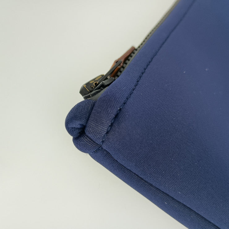 超美品 HERMES エルメス トゥルースフラット MM ネオバン ポーチ H104312M 01 ネイビー ポリアミド エラスタン レディース クラッチバッグ セカンドバッグ