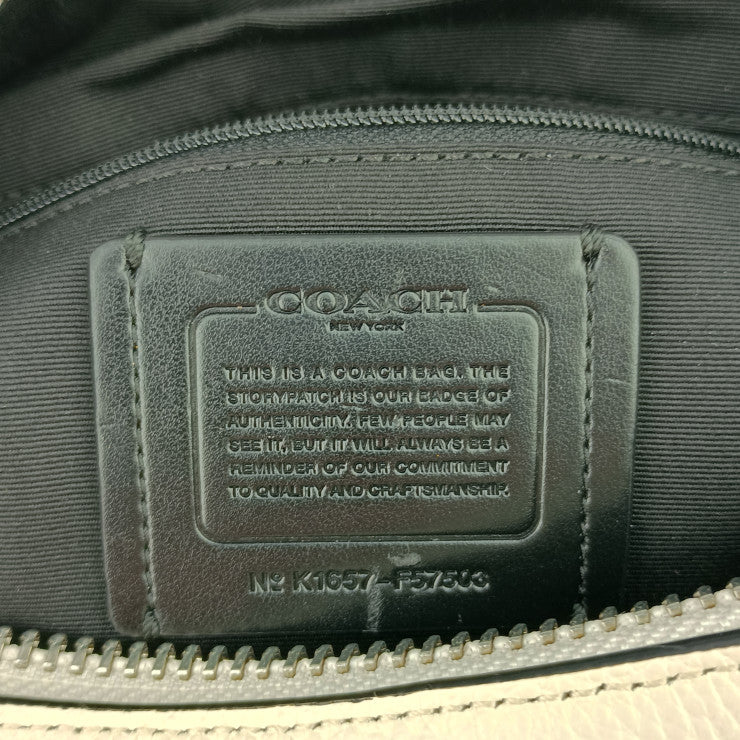 超美品 COACH コーチ ミックス ハーレー ホーボー ショルダーバッグ F57503 チョーク ブラウン系 ブラック パイソン柄 スネーク型押しレザー レディース 2WAY トート ハンドバッグ