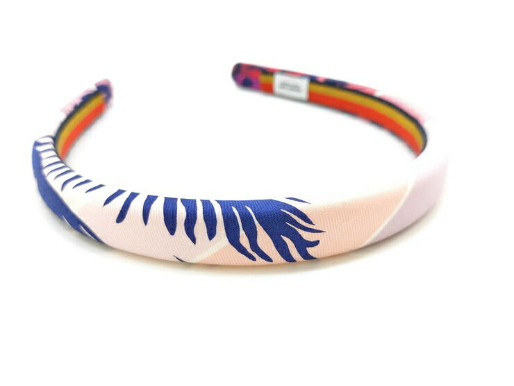 超美品 HERMES エルメス カチューシャ ヘアバンド 《エルザ》 - ピンク系 マルチカラー シルクツイル 100% レディース 髪留め 髪飾り