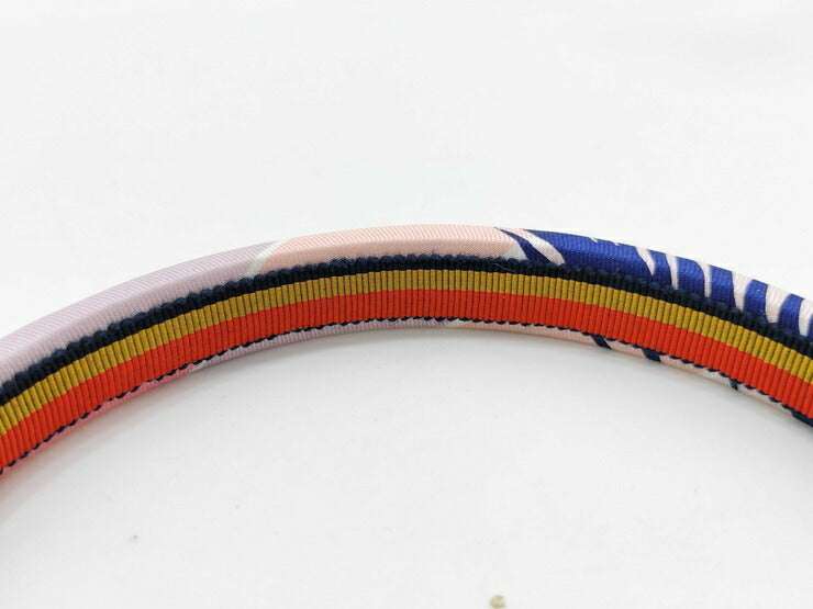 超美品 HERMES エルメス カチューシャ ヘアバンド 《エルザ》 - ピンク系 マルチカラー シルクツイル 100% レディース 髪留め 髪飾り