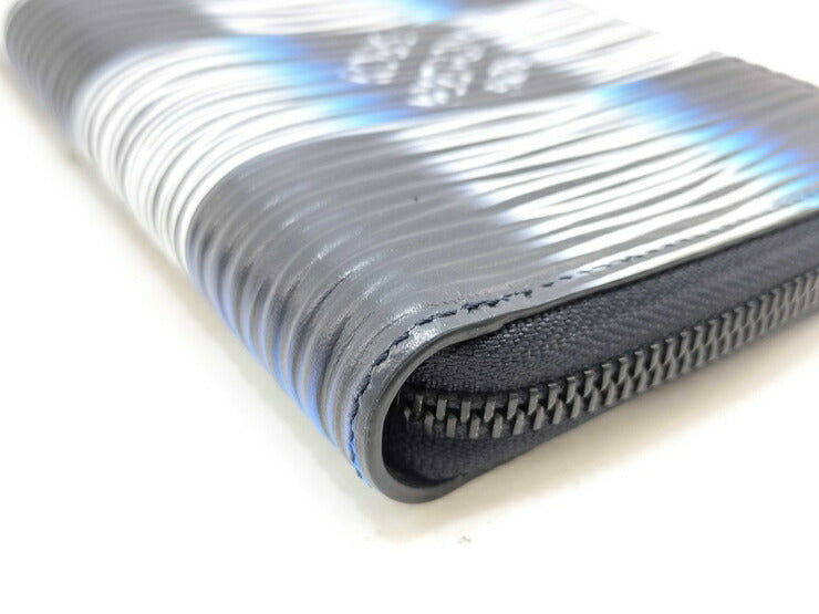 超美品 LOUIS VUITTON ルイ ヴィトン 長財布 ジッピーウォレット・ヴェルティカル M82820 ネイビー ブルー ホワイト ブラック ダミエ・ラッシュ エピ・XL レザー メンズ ラウンドファスナー