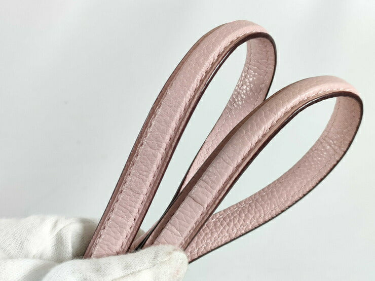 超美品 COACH コーチ ハンドバッグ イーディー 28 トートバッグ 57124 ピンク系 シルバー金具 レザー レディース 2WAY ショルダーバッグ