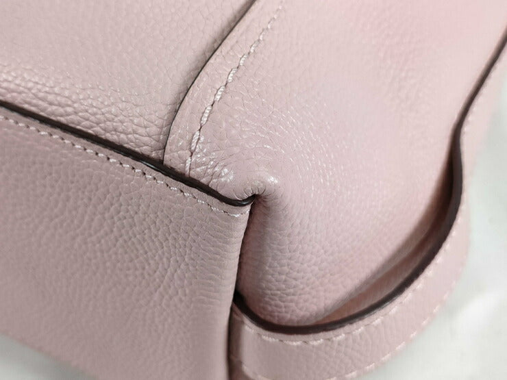 超美品 COACH コーチ ハンドバッグ イーディー 28 トートバッグ 57124 ピンク系 シルバー金具 レザー レディース 2WAY ショルダーバッグ