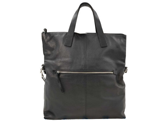 COACH コーチ トートバッグ トンプソン クロスボディー フォルドオーバー トート 70493 ブラック レザー メンズ 2WAY ショルダーバッグ