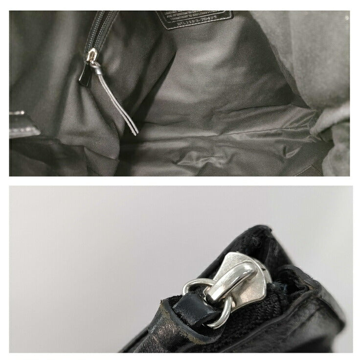 COACH コーチ トートバッグ トンプソン クロスボディー フォルドオーバー トート 70493 ブラック レザー メンズ 2WAY ショルダーバッグ