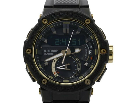 CASIO カシオ 腕時計 G-SHOCK Gショック G-STEEL GST-B200X-1A9JF ブラック カーボン ステンレス 樹脂 メンズ Bluetooth ソーラー アナデジ