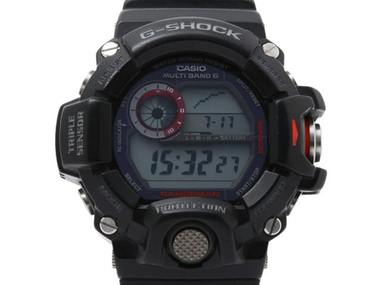 CASIO カシオ 腕時計 G-SHOCK レンジマン GW-9400J-1JF ブラック デジタル文字盤 樹脂 ステンレス カーボンファイバー メンズ デジタル ソーラー電波 イルクジ