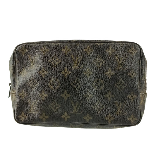 LOUIS VUITTON ルイヴィトン セカンドバッグ モノグラム トゥルース トワレット23 M47524 ブラウン PVC レザー ユニセックス ヴィンテージ ベタなし