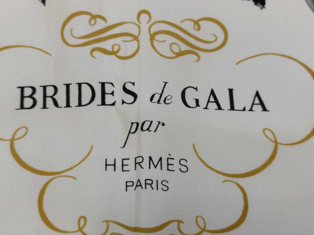 HERMES エルメス スカーフ カレ90 BRIDES de GALA マルチカラー シルク レディース 美品