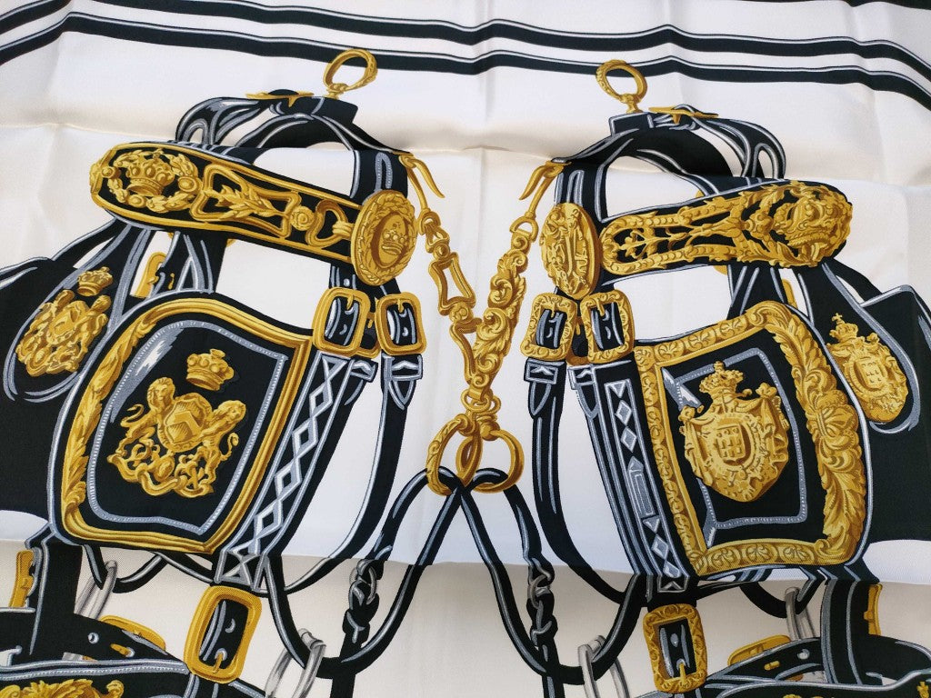 HERMES エルメス スカーフ カレ90 BRIDES de GALA マルチカラー シルク レディース 美品