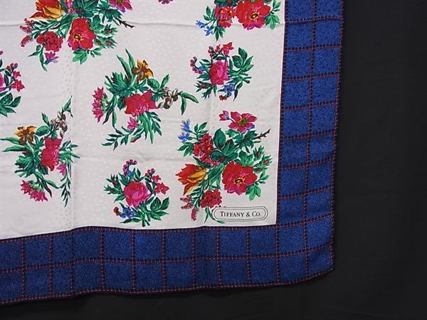 TIFFANY＆Co ティファニー スカーフ マルチカラー シルク100% レディース 花 フラワー 超美品