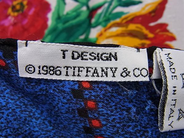 TIFFANY＆Co ティファニー スカーフ マルチカラー シルク100% レディース 花 フラワー 超美品