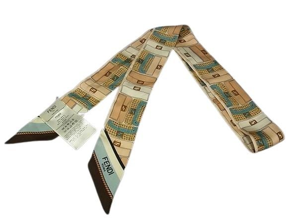 FENDI フェンディ スカーフ ラッピー FXT011 マルチカラー シルク100% レディース