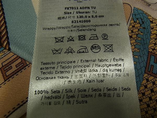 FENDI フェンディ スカーフ ラッピー FXT011 マルチカラー シルク100% レディース