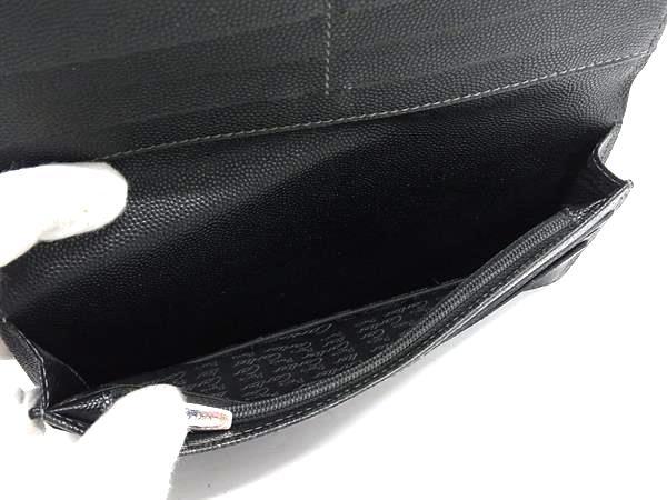 Cartier カルティエ 財布 サントス ブラック レザー メンズ 二つ折り 長財布 シルバー金具