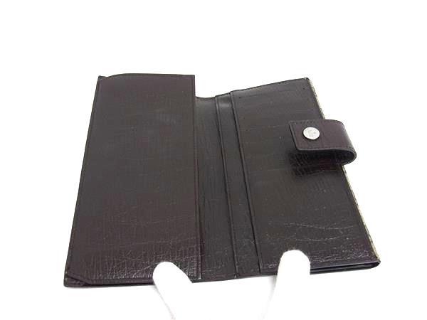 GUCCI グッチ 財布 GGスプリーム 115046 ベージュ ブラウン PVC レザー レディース Wホック 二つ折り 長財布 シルバー金具 美品