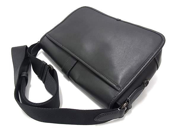 COACH コーチ ショルダーバッグ リーグ メッセンジャー CU042 ブラック レザー ユニセックス 美品