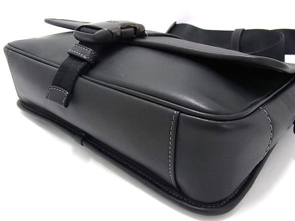 COACH コーチ ショルダーバッグ リーグ メッセンジャー CU042 ブラック レザー ユニセックス 美品