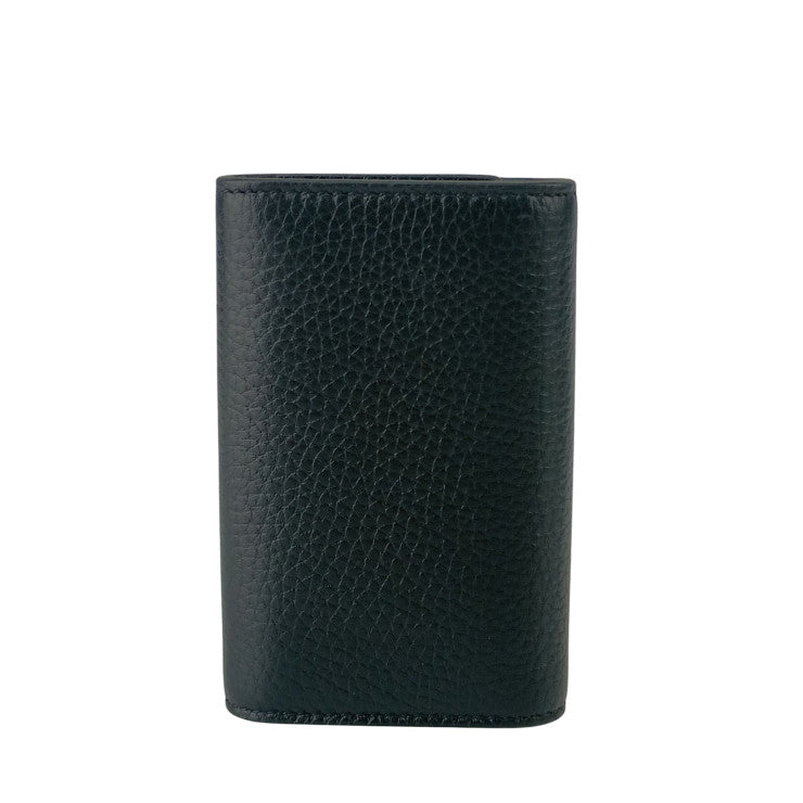 GUCCI グッチ キーケース GGロゴ 473924 ブラック レザー ユニセックス シルバー金具 超美品