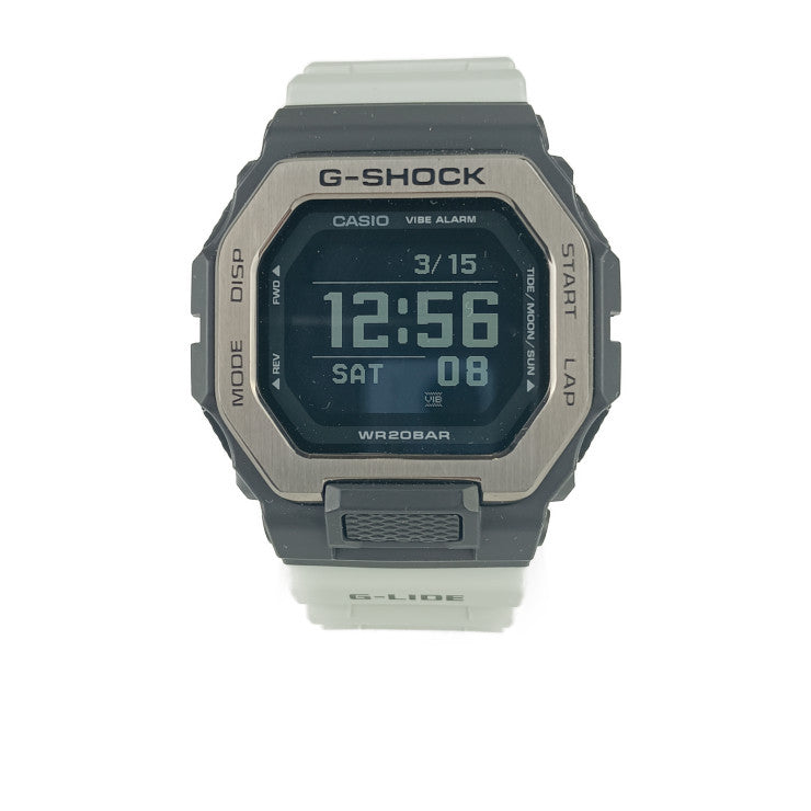 美品 CASIO カシオ 腕時計 G-SHOCK G-LIDE Ｇショック Gライド GBX-100TT-8JF ブラック ライトグレー系 ステンレス 樹脂 メンズ Bluetooth クオーツ デジタル