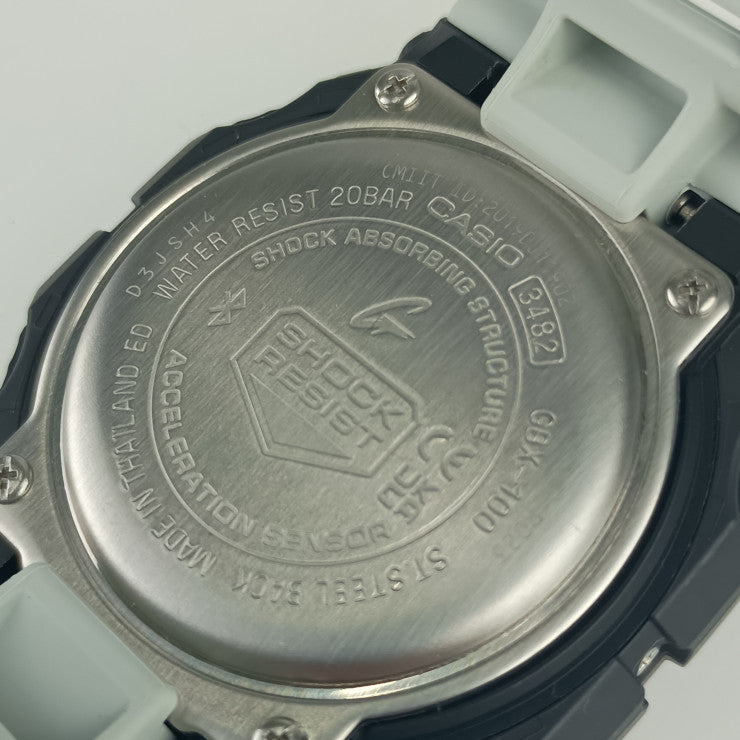 美品 CASIO カシオ 腕時計 G-SHOCK G-LIDE Ｇショック Gライド GBX-100TT-8JF ブラック ライトグレー系 ステンレス 樹脂 メンズ Bluetooth クオーツ デジタル