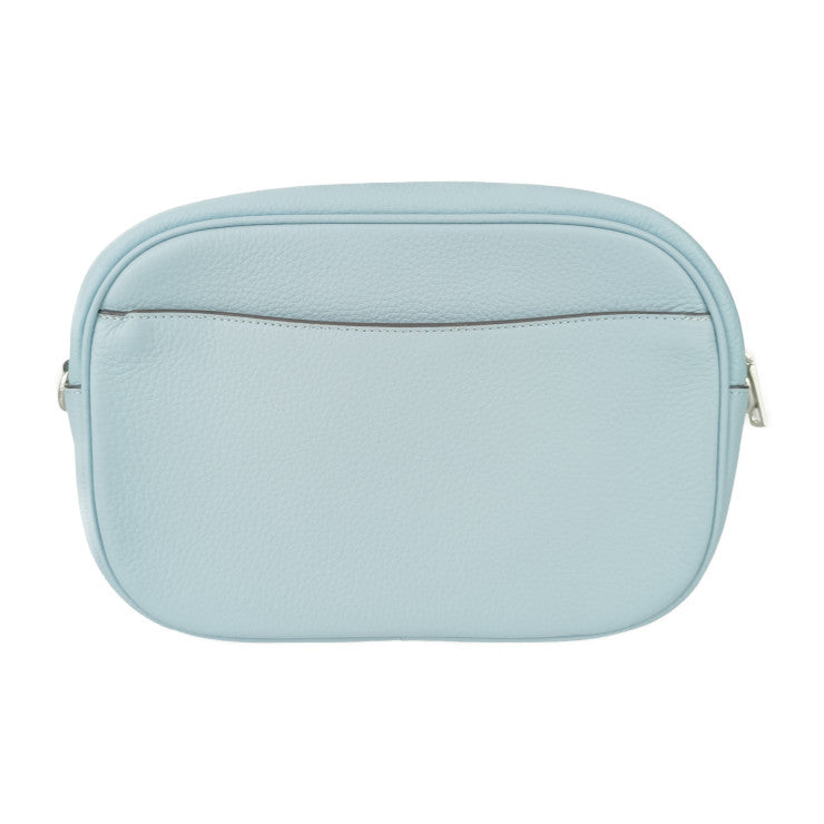 新古未使用展示品 COACH コーチ ショルダーバッグ ジェイミー カメラ バッグ CA207 ライトブルー系 ペブルレザー レディース 2WAY セカンドバッグ シルバー金具