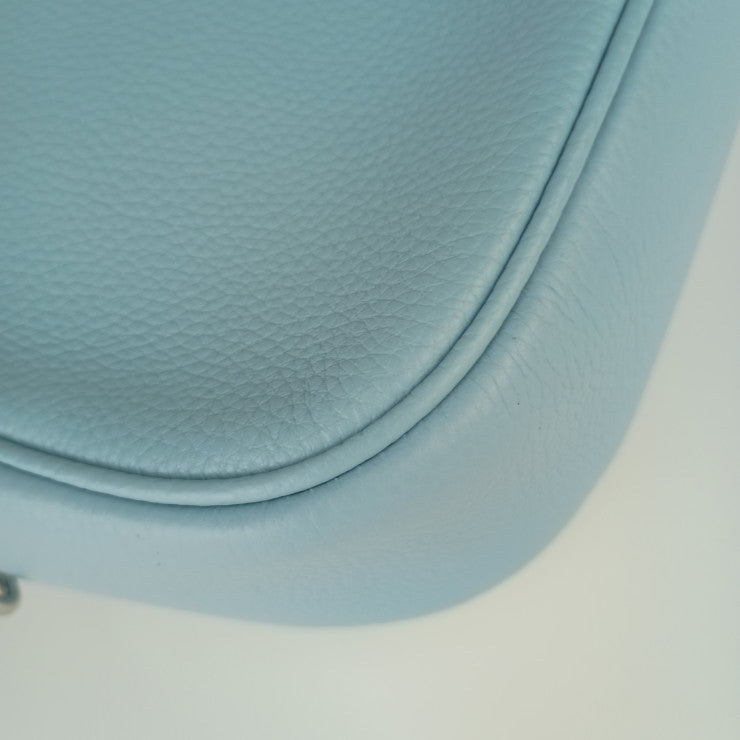 新古未使用展示品 COACH コーチ ショルダーバッグ ジェイミー カメラ バッグ CA207 ライトブルー系 ペブルレザー レディース 2WAY セカンドバッグ シルバー金具