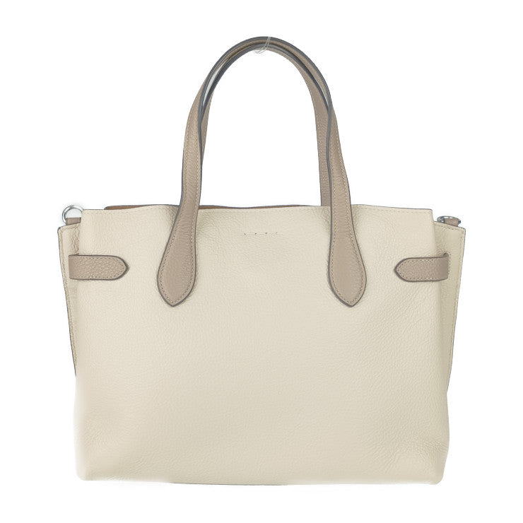 超美品 COACH コーチ トートバッグ HANNA CARRYALL ハンナ キャリーオール トートバッグ CH536 IVORY(アイボリー) ベージュ系 ペブルレザー レディース 2WAY ショルダーバッグ シルバー金具