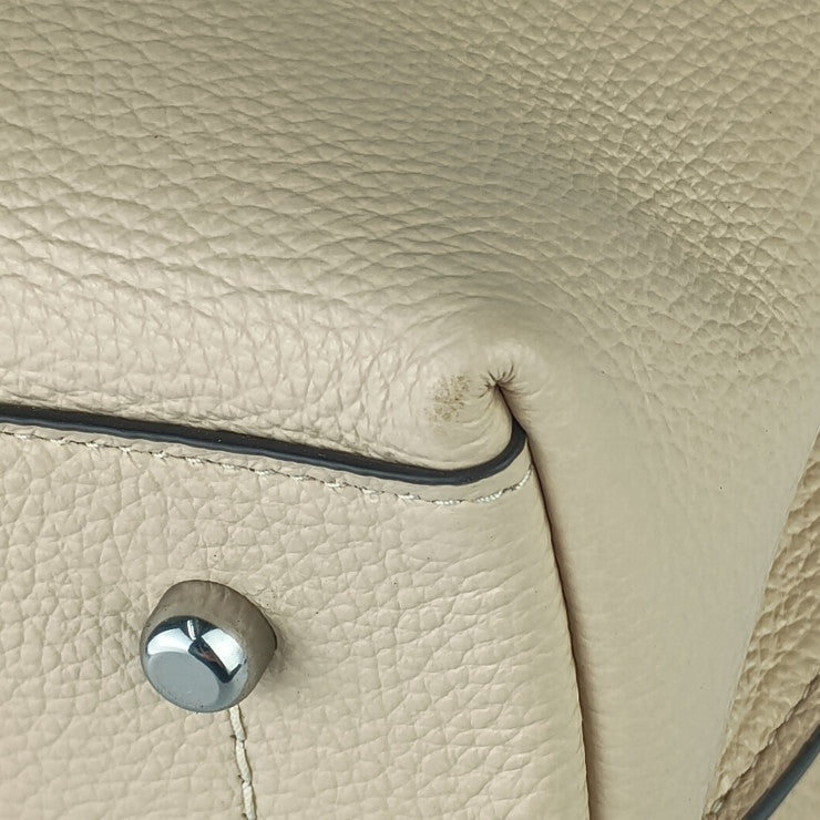 超美品 COACH コーチ トートバッグ HANNA CARRYALL ハンナ キャリーオール トートバッグ CH536 IVORY(アイボリー) ベージュ系 ペブルレザー レディース 2WAY ショルダーバッグ シルバー金具