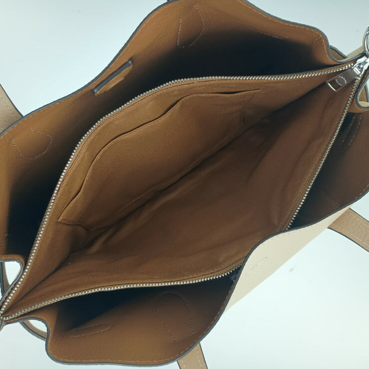 超美品 COACH コーチ トートバッグ HANNA CARRYALL ハンナ キャリーオール トートバッグ CH536 IVORY(アイボリー) ベージュ系 ペブルレザー レディース 2WAY ショルダーバッグ シルバー金具