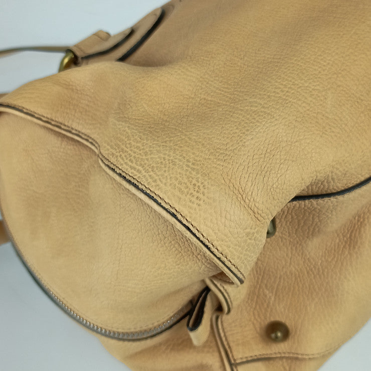 美品 Chloe クロエ ボストンバッグ オーロラ ボストンバッグ - ベージュ系 ゴールド金具 レザー レディース 2WAY ハンドバッグ ショルダーバッグ