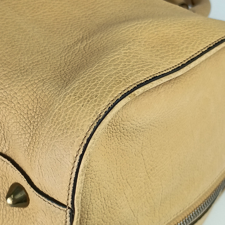 美品 Chloe クロエ ボストンバッグ オーロラ ボストンバッグ - ベージュ系 ゴールド金具 レザー レディース 2WAY ハンドバッグ ショルダーバッグ