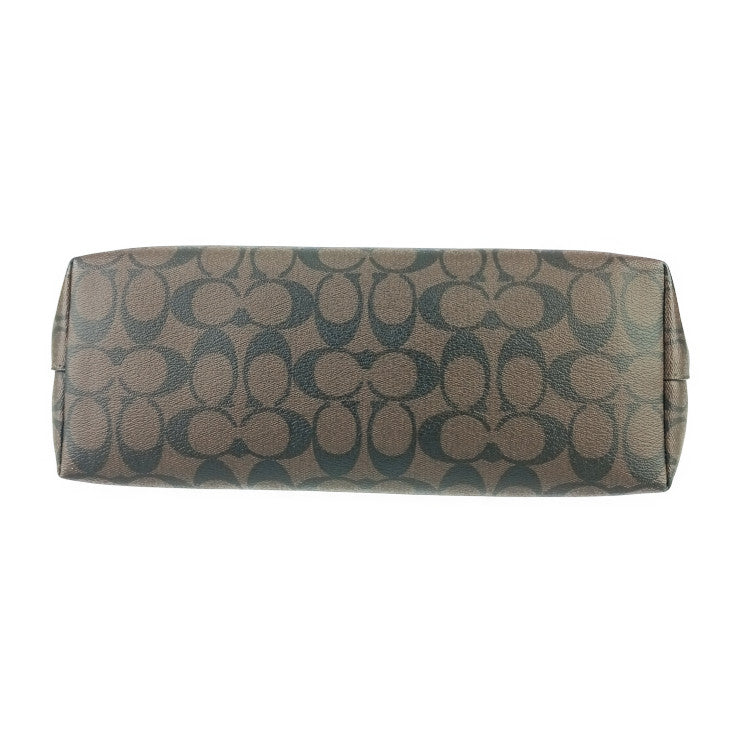 新古未使用展示品 COACH コーチ トートバッグ シグネチャー ジップトート 4455 ブラウン ブラック ゴールド金具 PVC レザー レディース ショルダーバッグ