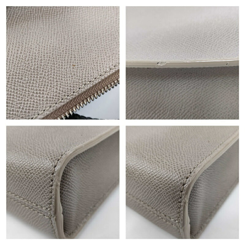 BVLGARI ブルガリ ショルダーバッグ ブルガリブルガリ マン メッセンジャーバッグ 37629 グレージュ系 シルバー金具 レザー メンズ