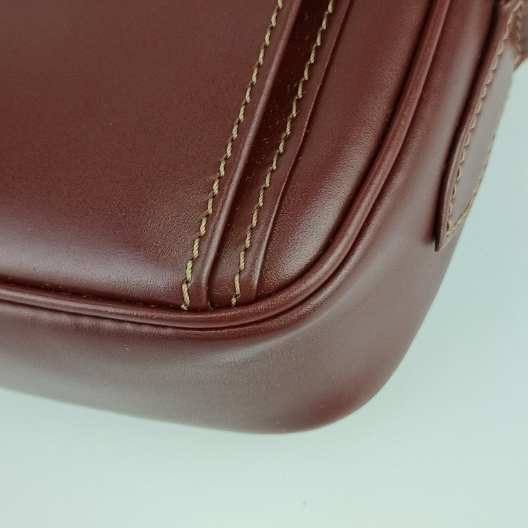 超美品 Cartier カルティエ ショルダーバッグ マストライン - ボルドー ゴールド金具 レザー レディース