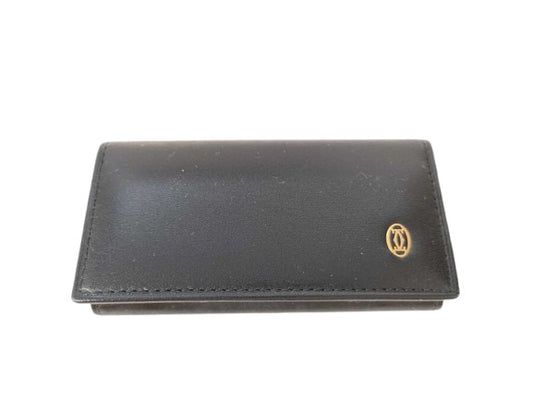 超美品 Cartier カルティエ キーケース パシャライン 4連キーケース L3000203 ブラック ゴールド金具 レザー ユニセックス