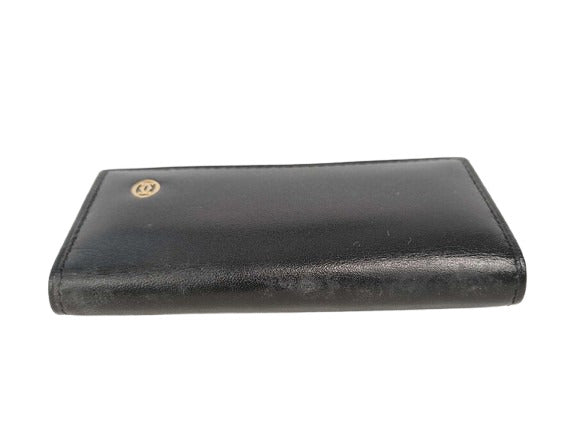 超美品 Cartier カルティエ キーケース パシャライン 4連キーケース L3000203 ブラック ゴールド金具 レザー ユニセックス