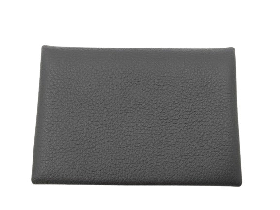 超美品 HERMES エルメス カードケース カルヴィ デュオ - グリミスティ シェブルミゾル ユニセックス コインケース W刻印 シルバー金具