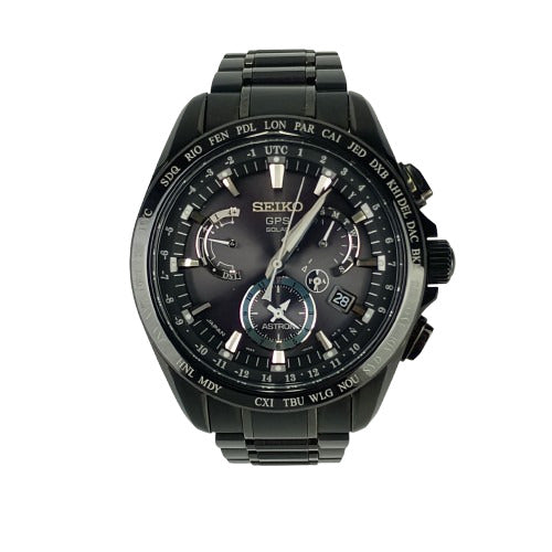 美品 SEIKO セイコー 腕時計 アストロンGPS 8X53-0AB0/SBXB049 ブラック文字盤 TI TI メンズ