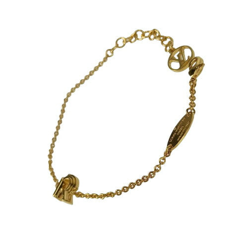 美品 LOUIS VUITTON ルイヴィトン ブレスレット LV&ME R M67175 ゴールド メタル レディース LVサークル