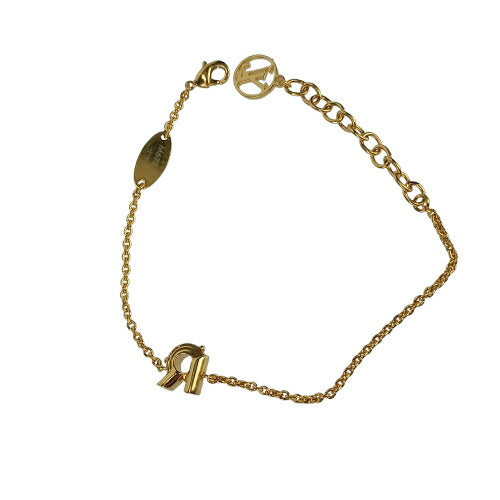 美品 LOUIS VUITTON ルイヴィトン ブレスレット LV&ME R M67175 ゴールド メタル レディース LVサークル