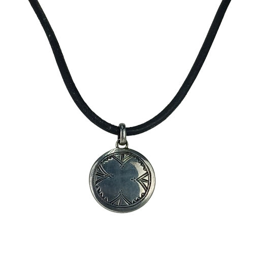 HERMES エルメス チョーカー トゥアレグ - ブラック シルバー レザー SV925 ユニセックス