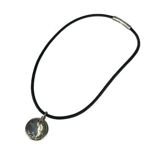 HERMES エルメス チョーカー トゥアレグ - ブラック シルバー レザー SV925 ユニセックス