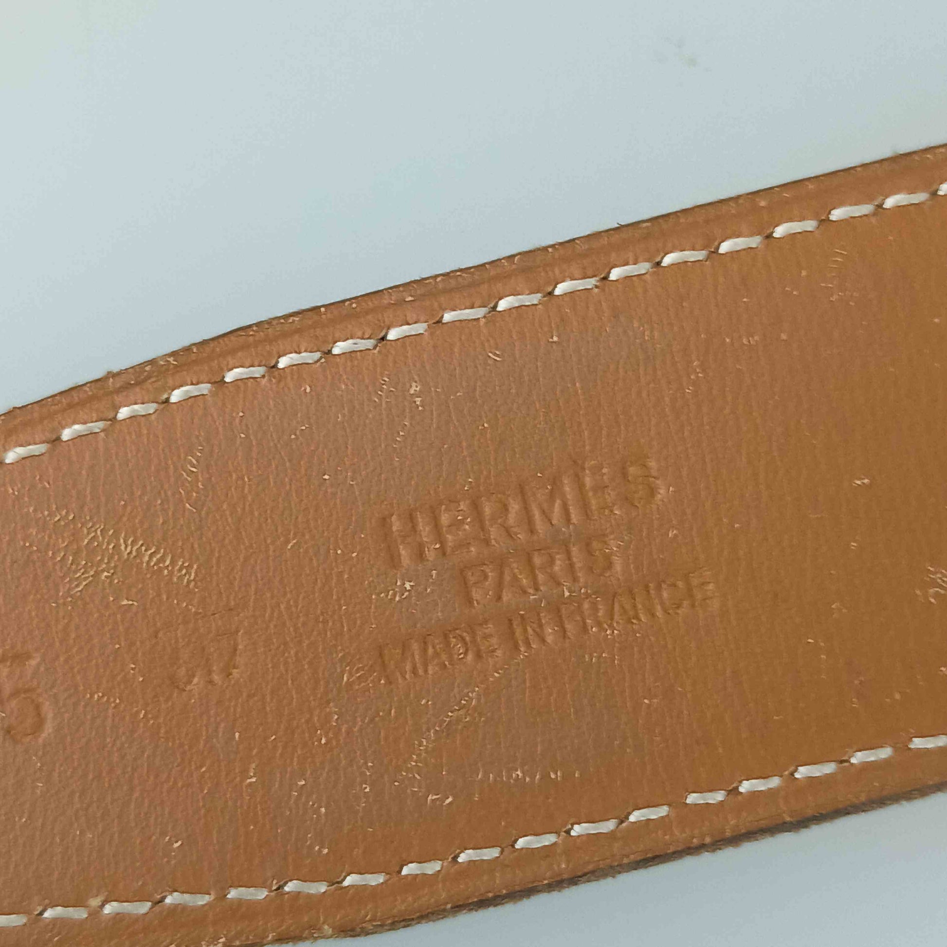 HERMES エルメス ベルト ラッキーメタル - オレンジ エプソン ユニセックス コンスタンス リバーシブル シルバー金具 Hロゴ