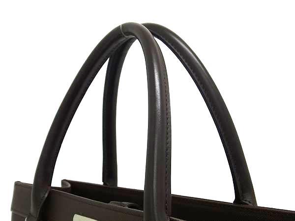 BURBERRY バーバリー ハンドバッグ トートバッグ ブラウン系 レザー レディース シルバー金具 美品